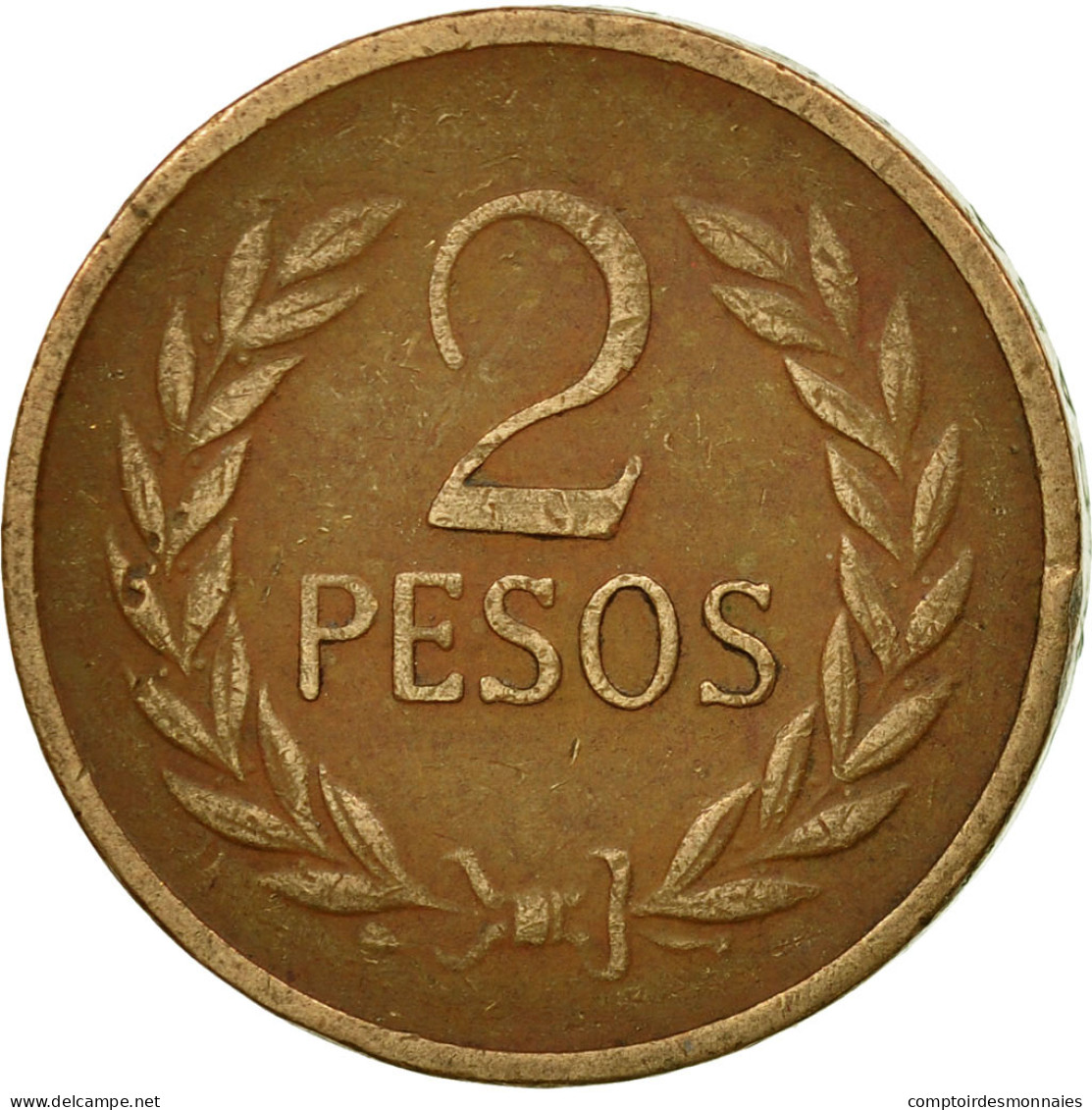 Monnaie, Colombie, 2 Pesos, 1977, TB+, Bronze, KM:263 - Kolumbien