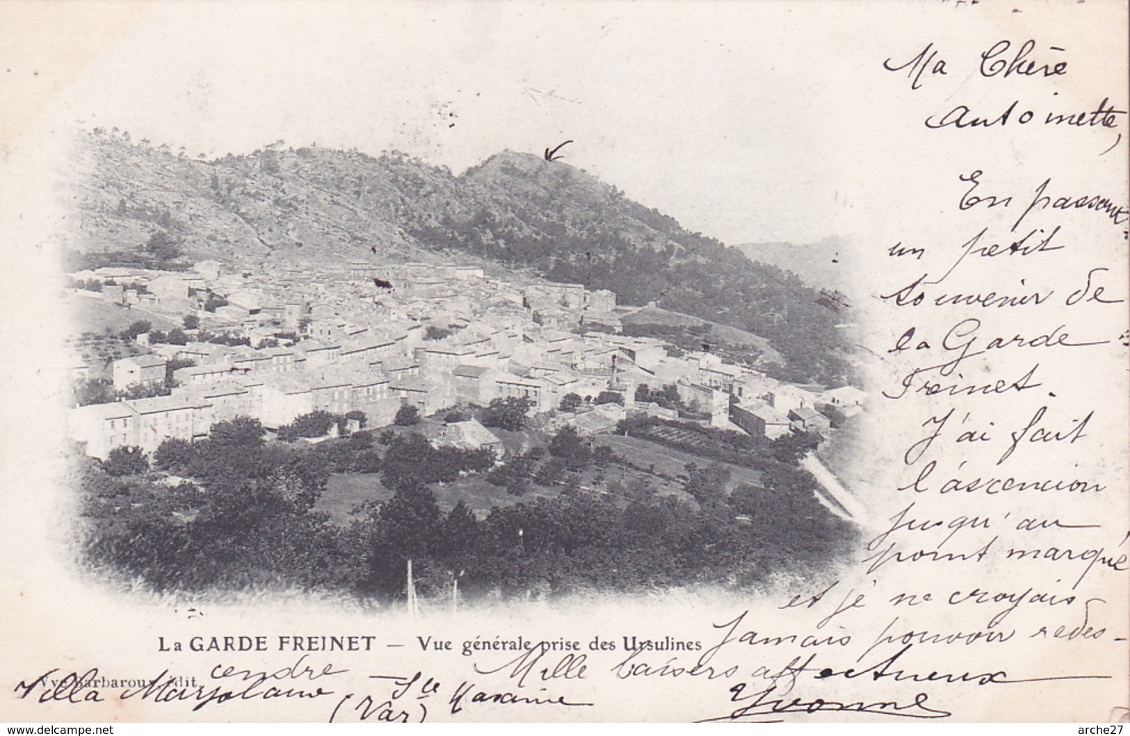 CPA - 83 - LA GARDE FREINET - Vue Générale Prise Des Ursulines - Timbre 124 Sur Lettre - La Garde Freinet