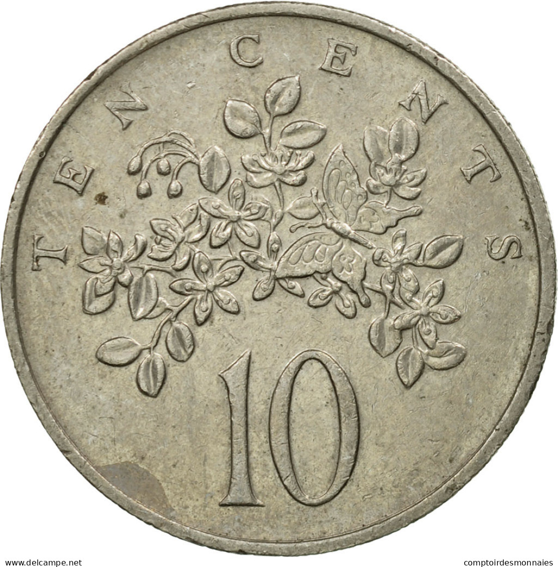 Monnaie, Jamaica, Elizabeth II, 10 Cents, 1986, Franklin Mint, TTB - Jamaique