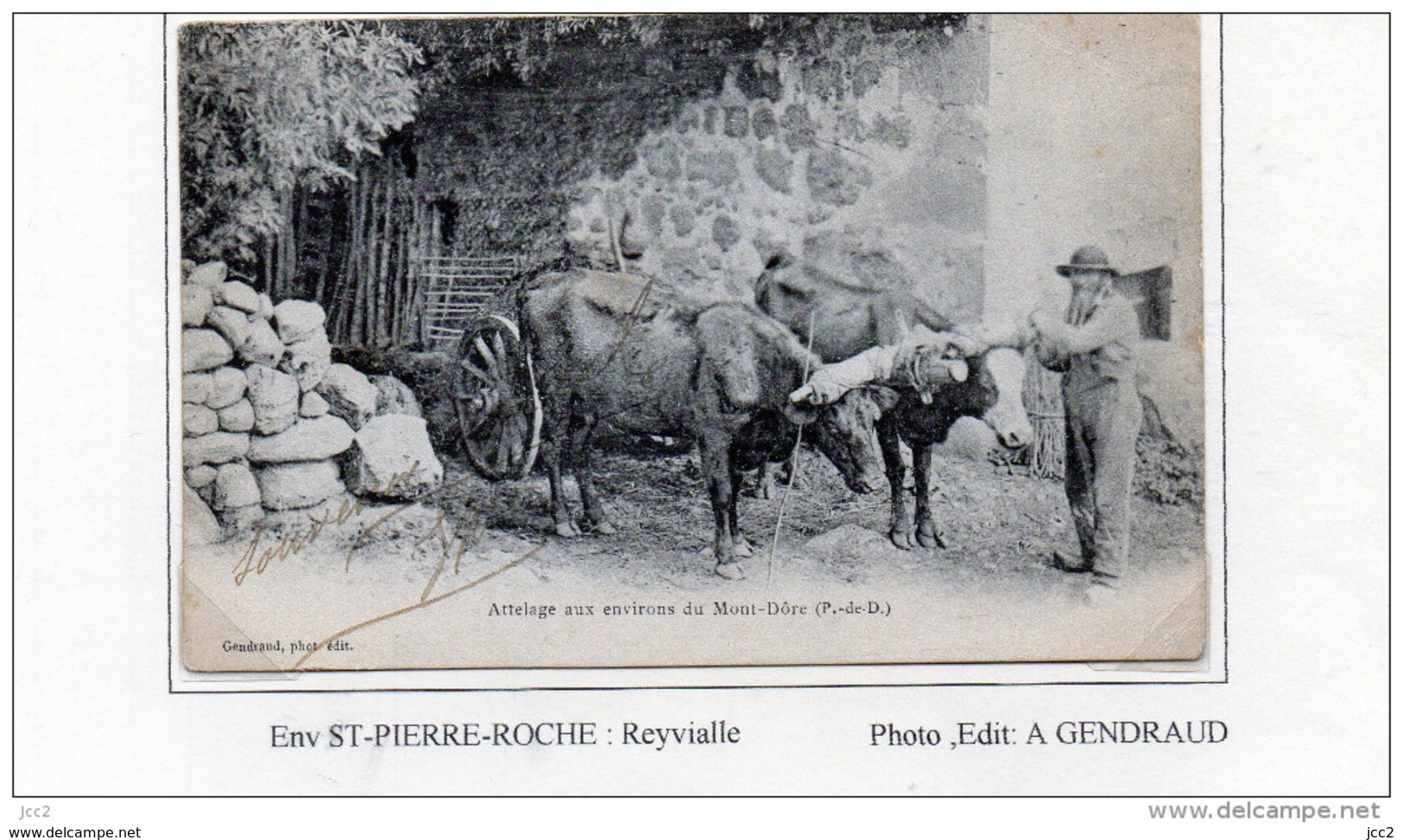 63 - SAINT PIERRE ROCHE - Reyvialle (Attelage) - Autres & Non Classés