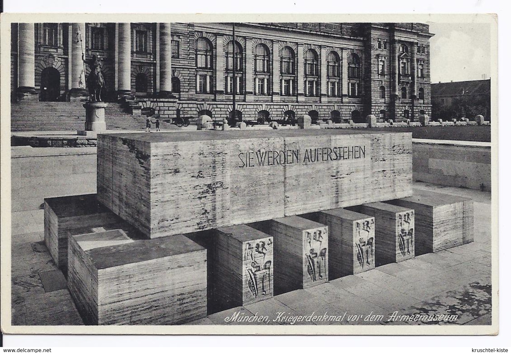 DT- Reich (001911) Propagandakarte München, Kriegerdenkmal Vor Dem Armeemuseum Gelaufen Mit SST Am 10.5.1939 - Briefe U. Dokumente