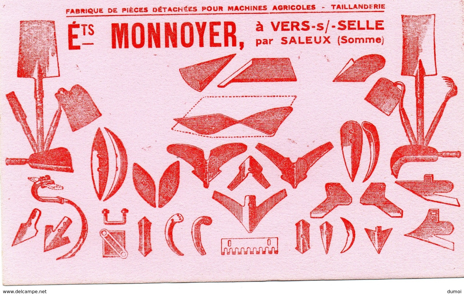 BUVARD  -  VERS Sur SELLE Par SALEUX  (Somme) Ets MONNOYER - Agriculture