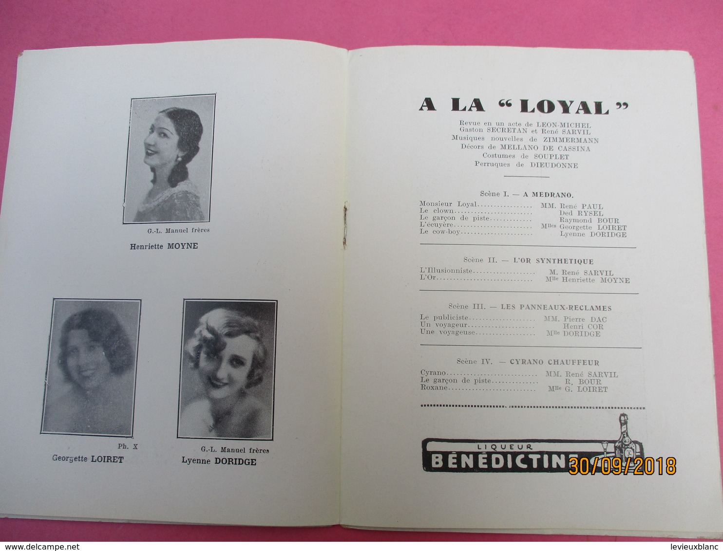 Théatre/ Logiz De La Lune Rousse/Bonnaud-Baltha-Michel/à La LOYAL/ Léon Michel/Sarvil- Moyne -Dac/Vers 1932      PROG197 - Programmes