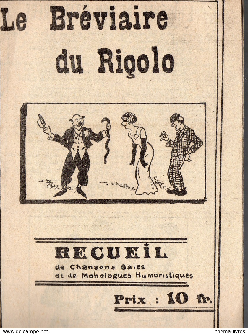 Brochure  LE BREVIAIRE DU RIGOLO   (humour??)  (PPP9467) - Autres & Non Classés