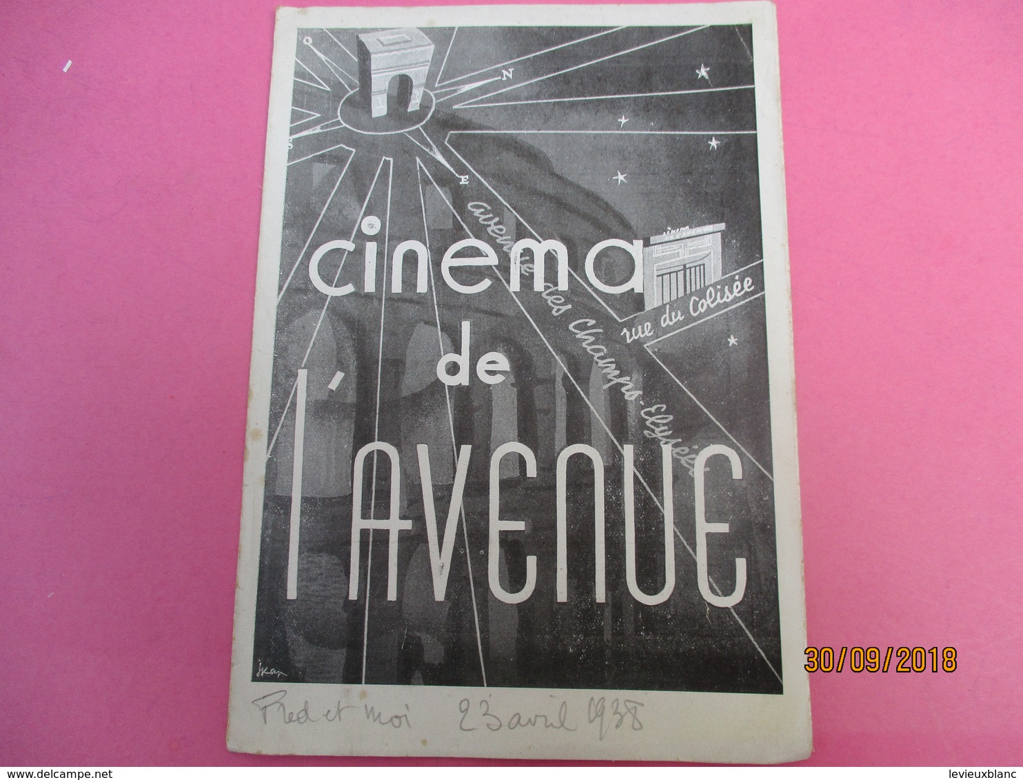 Cinéma De L'Avenue/Rue Du Colisée/Paris/Délicieuse/Universal Film/Deanna Durbin/Marshall/le Mont-Dore/1938      PROG198 - Programmes