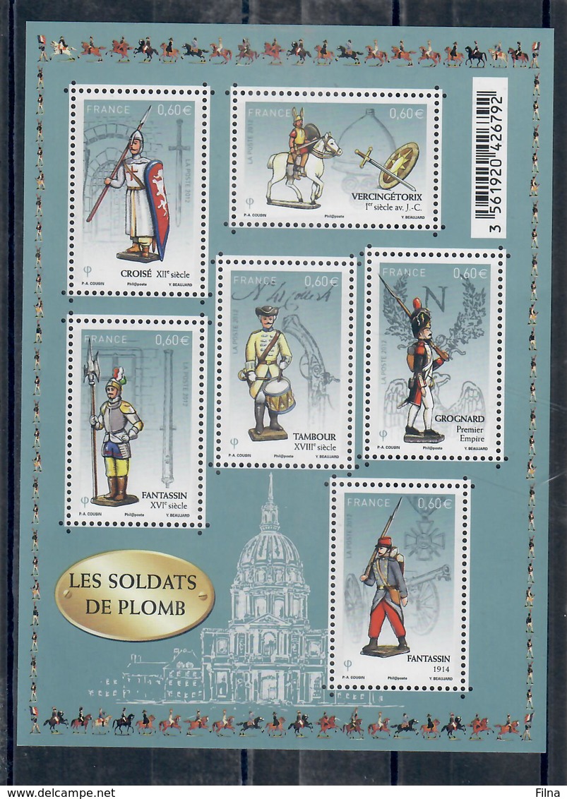 FRANCIA 2012 - SOLDATINI DI PIOMBO -FOGLIETTO  - MNH** - Unused Stamps