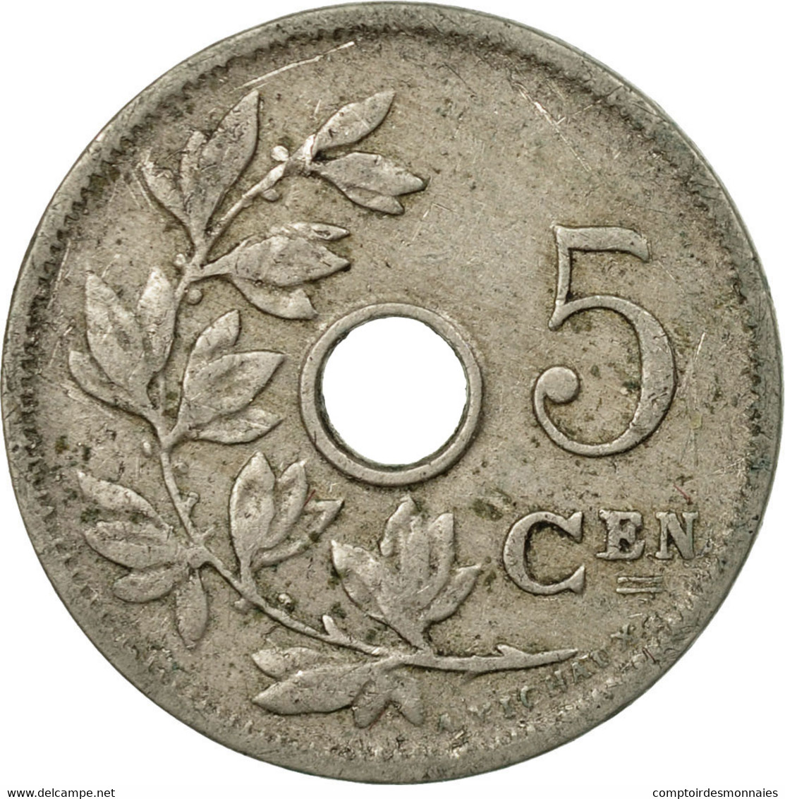 Monnaie, Belgique, 5 Centimes, 1905, Warsaw, TB+, Copper-nickel, KM:55 - 5 Centimes
