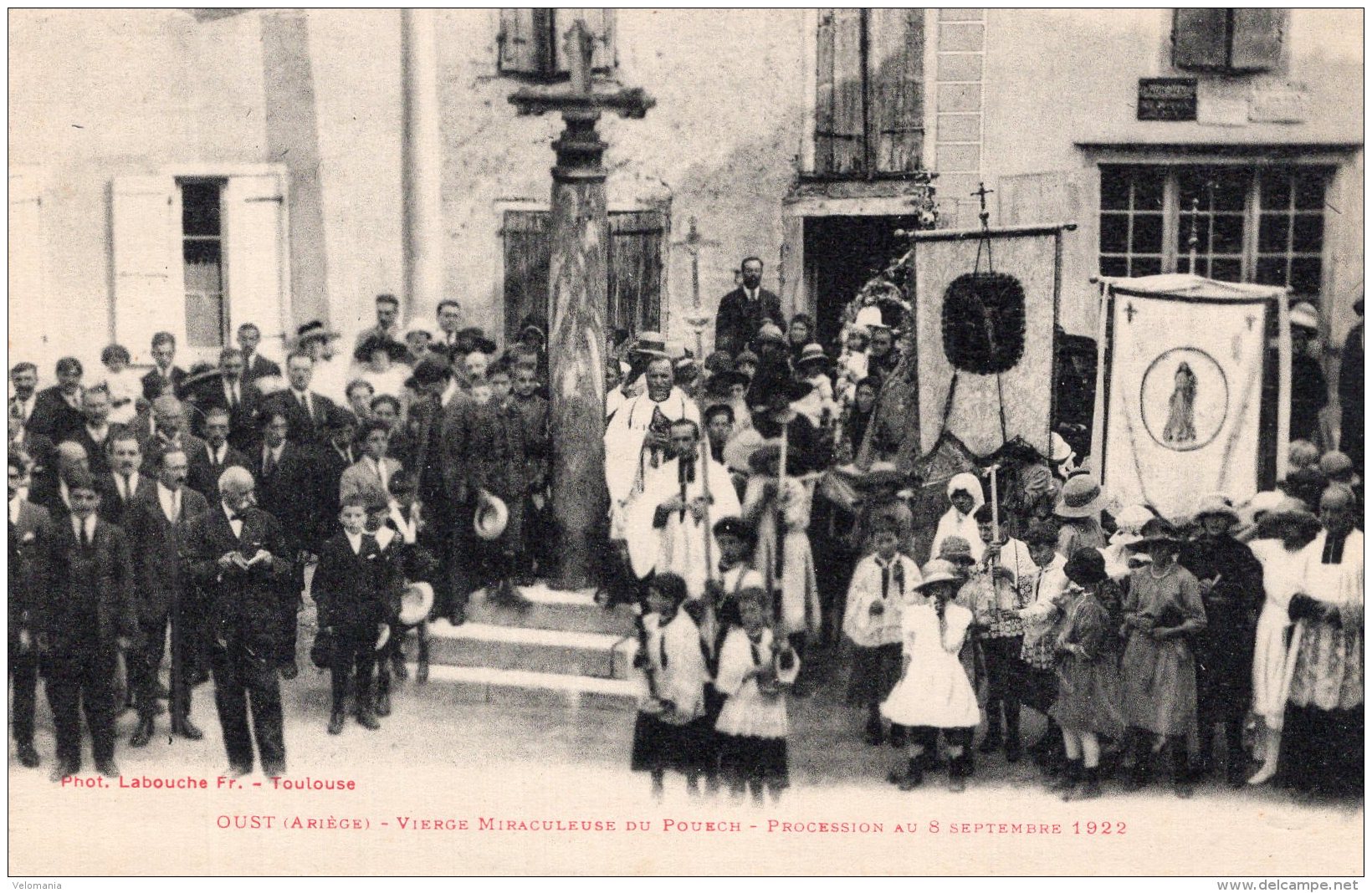 S662 - Cpa 09 Oust - Vierge Miraculeuse Du Pouech, Procession Au 08 Septembre 1922 - Oust