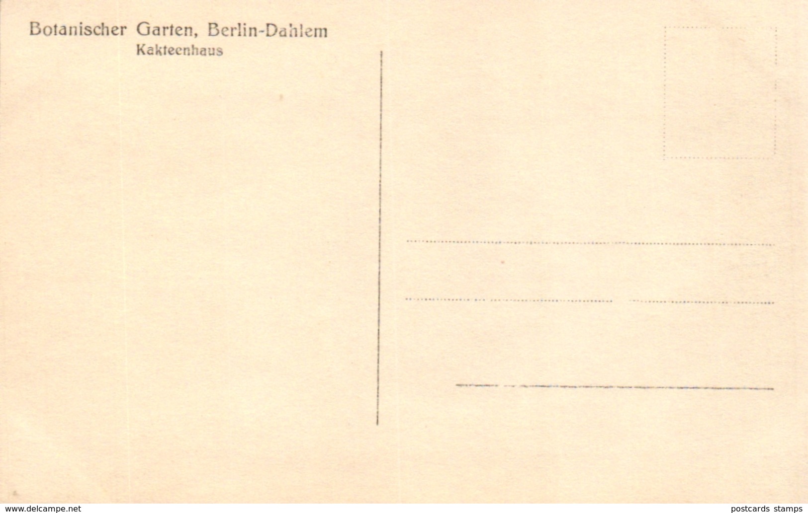 Berlin - Dahlem, Botanischer Garten, Kakteenhaus, Ca. 50er Jahre - Dahlem