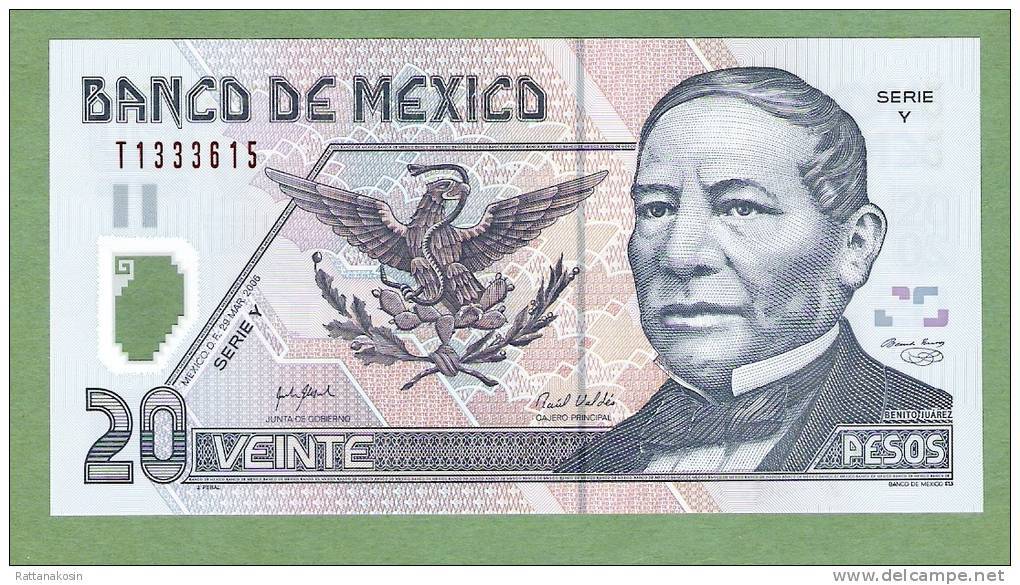 MEXICO  P116f   20 PESOS  29.3.2006  Serie Y UNC. - Mexique