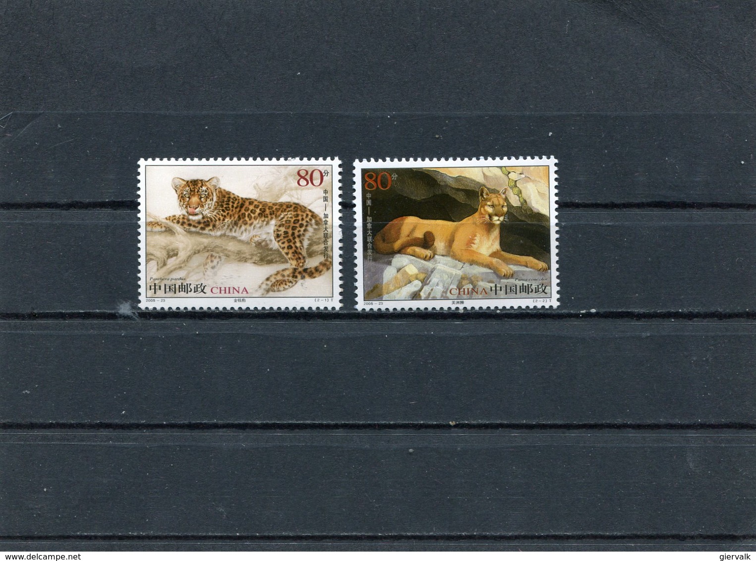 CHINA 2005 LEOPARD +MOUNTAIN LION MNH. - Ongebruikt