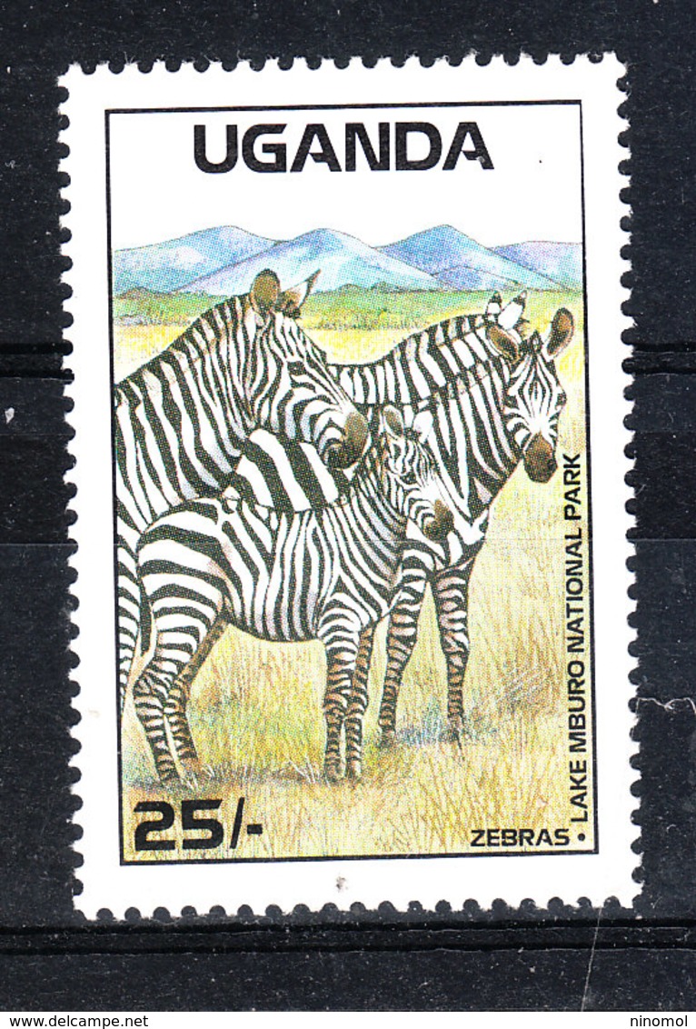 Uganda  -  1988. Zebre. MNH - Cavalli