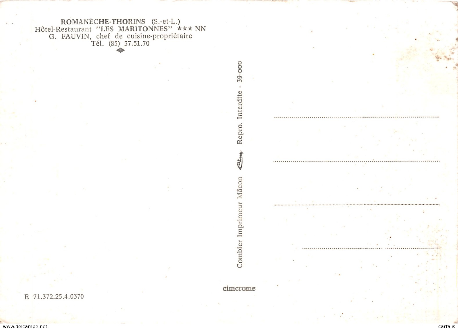 71-ROMANECHE THORINS-N°C-4300-D/0333 - Other & Unclassified