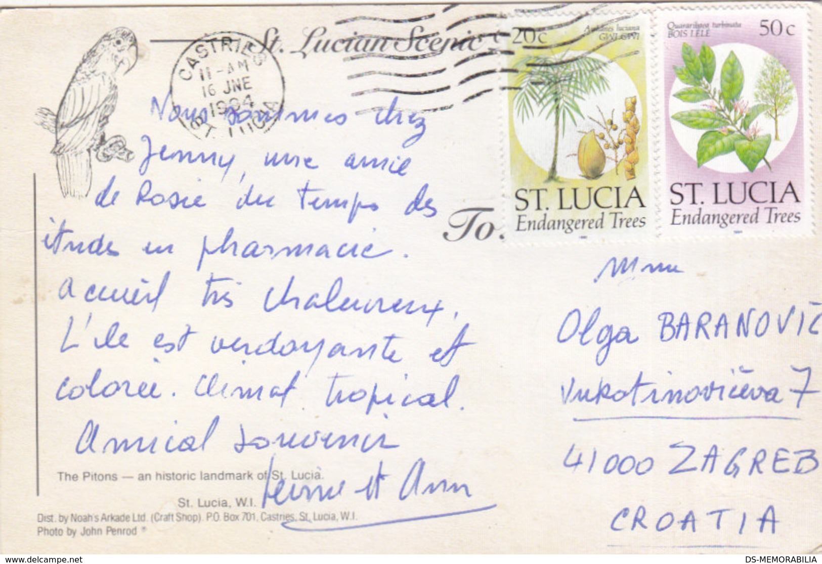 St Lucia The Pitons 1994 Nice Stamps - Saint Lucia