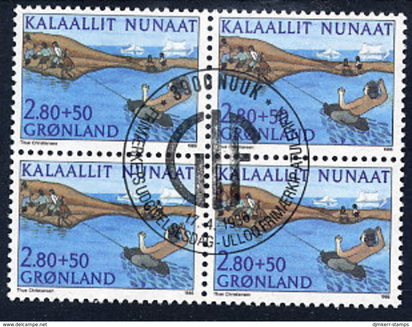 GREENLAND 1986 Sports Fund In Used  Block Of 4.  Michel 164 - Usati