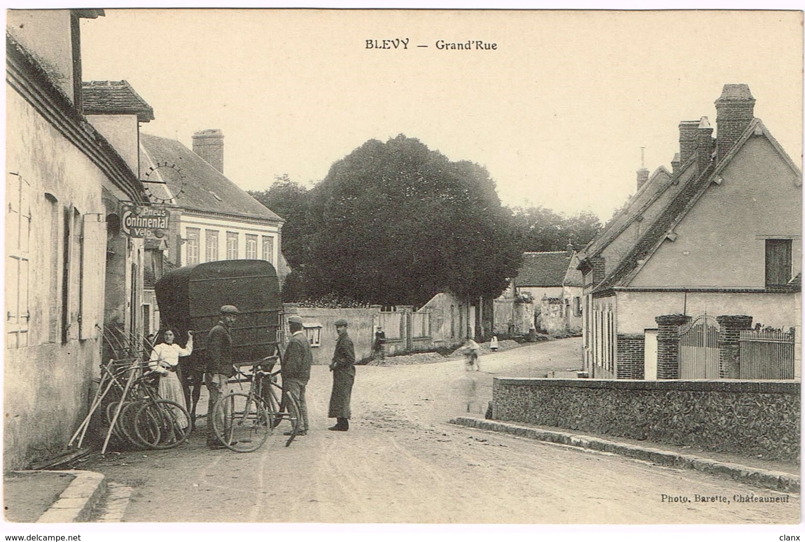 BLEVY 1910 Grand'Rue Avec Cycliste - Blévy