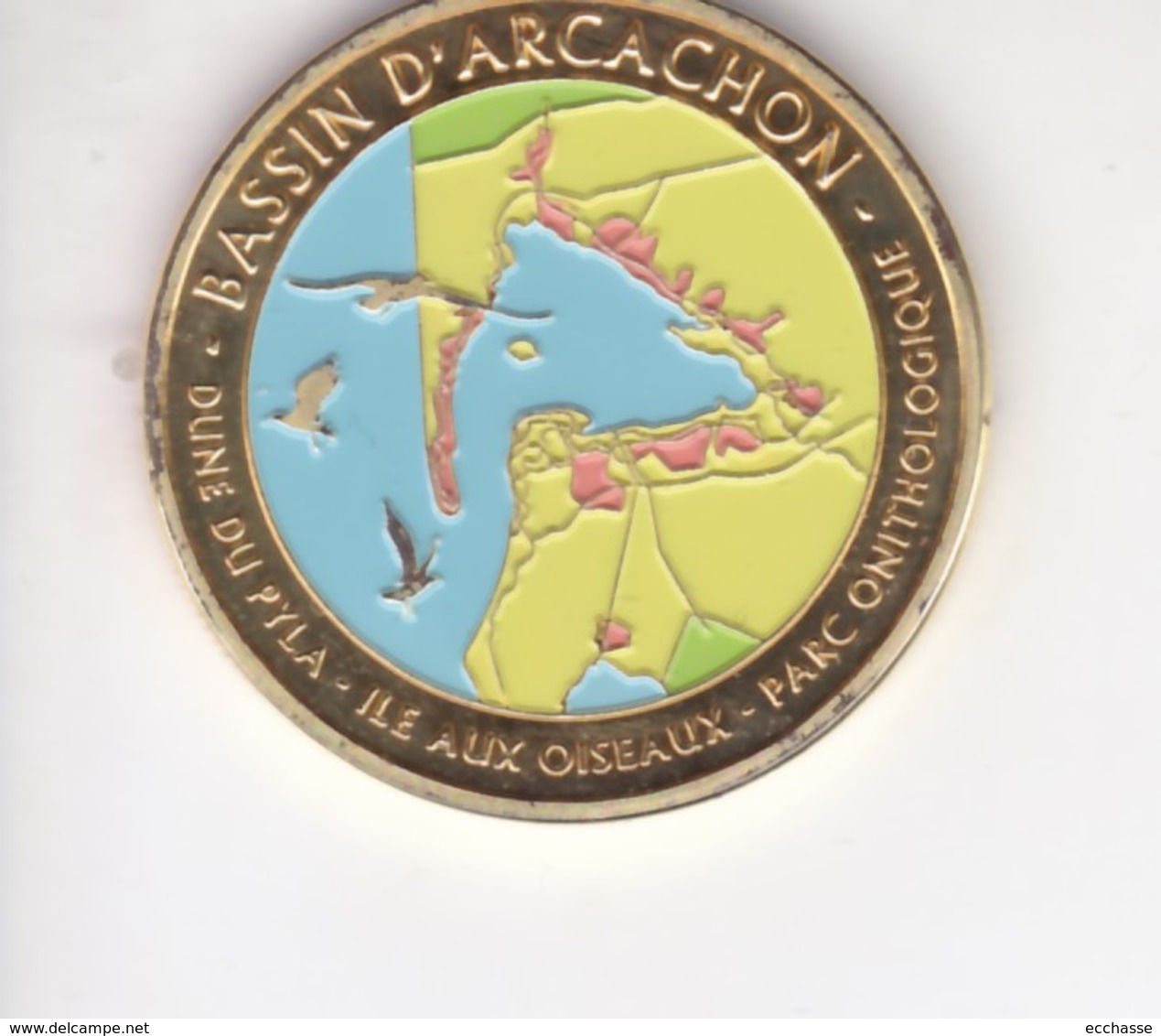 Jeton Médaille Souvenirs Et Patrimoine Dune Du Pyla Ile Aux Oiseaux Parc Onithologique Bassin D'arcachon - Autres & Non Classés