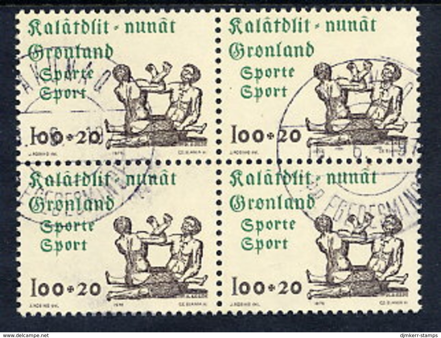 GREENLAND 1976 Sports Fund In Used Block Of 4,  Michel 97 - Gebraucht