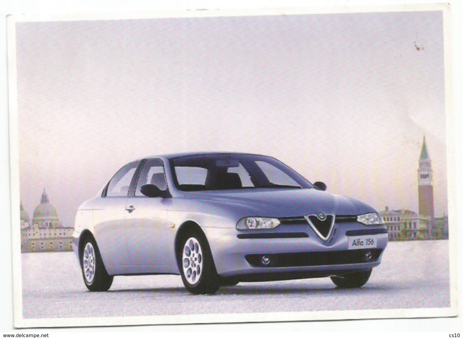 Car Mobile Automobile Alfa Romeo "156" Official By FIAT Advertising Promo Pcard Torino 14oct1997 To Milano - Passenger Cars