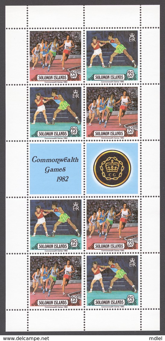 Solomon Islands 1982 Mi# 471-72+ Bl.10** 12th COMMONWEALTH GAMES - Salomon (Iles 1978-...)