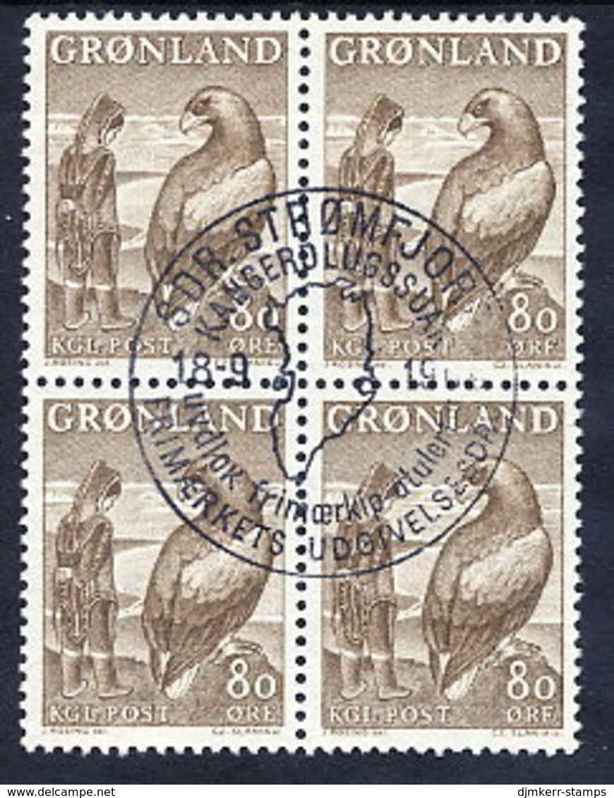 GREENLAND 1969 Greenland Sagas V. In Used Block Of 4.  Michel 73 - Gebruikt