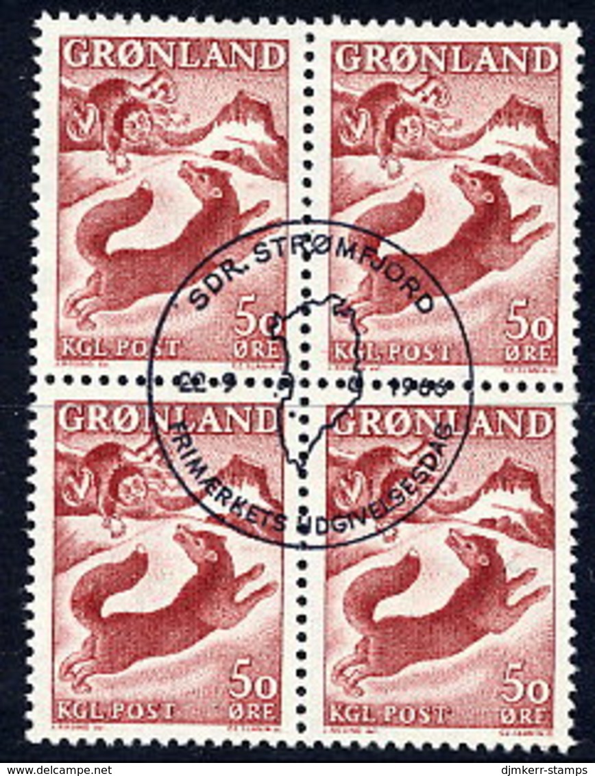 GREENLAND 1966 Greenland Sagas III Block Of 4.  Michel 66 - Gebraucht