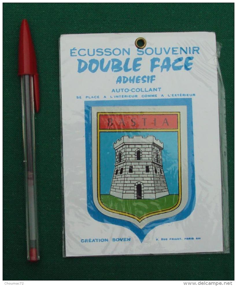 Autocollant 090, Ecusson Blason Double-face Adhésif Soven, Bastia Corse - Adesivi