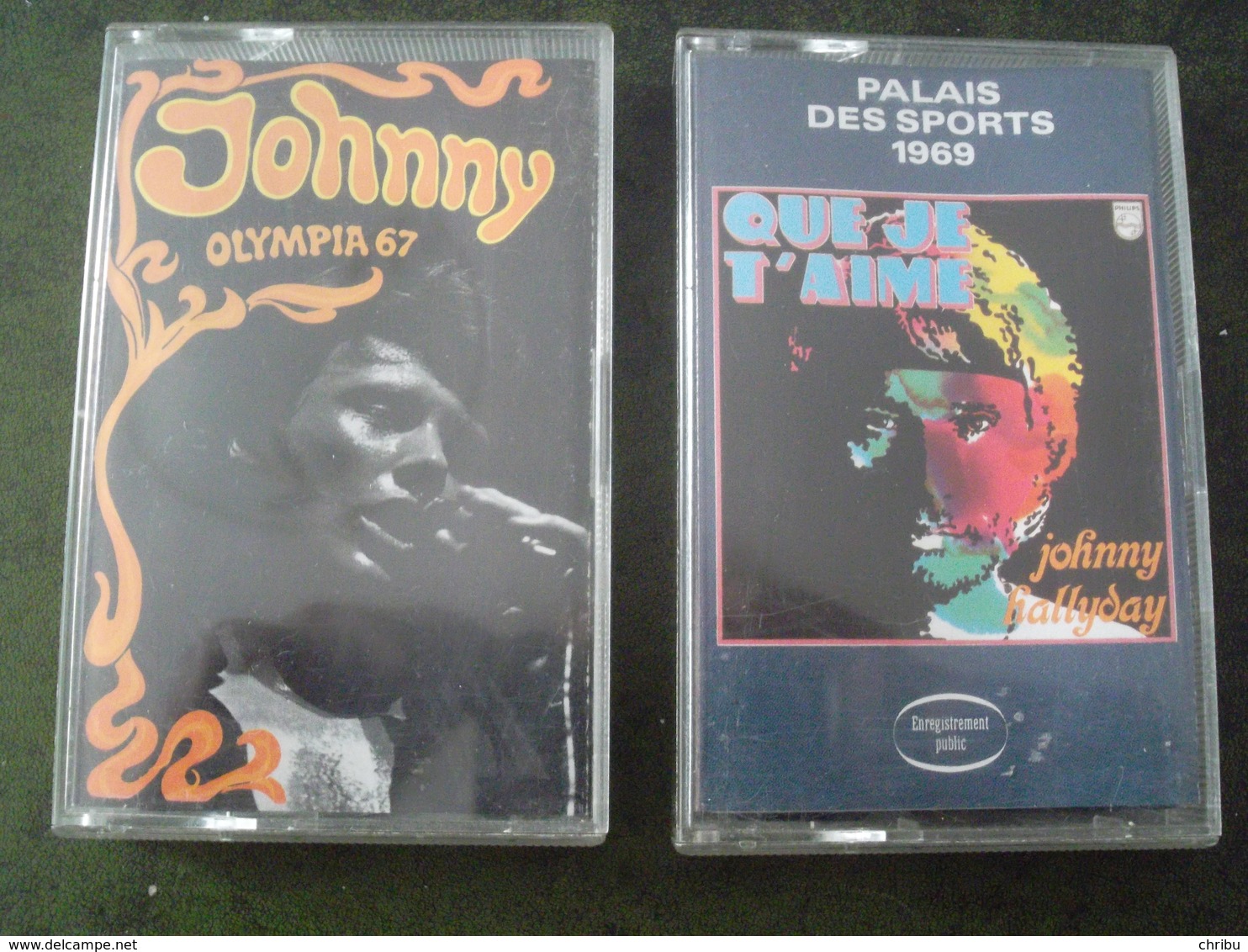 LOT DE 2 K 7 JOHNNY HALLYDAY  OLYMPIA 67 / PALAIS DES SPORTS 1969 - Audio Tapes