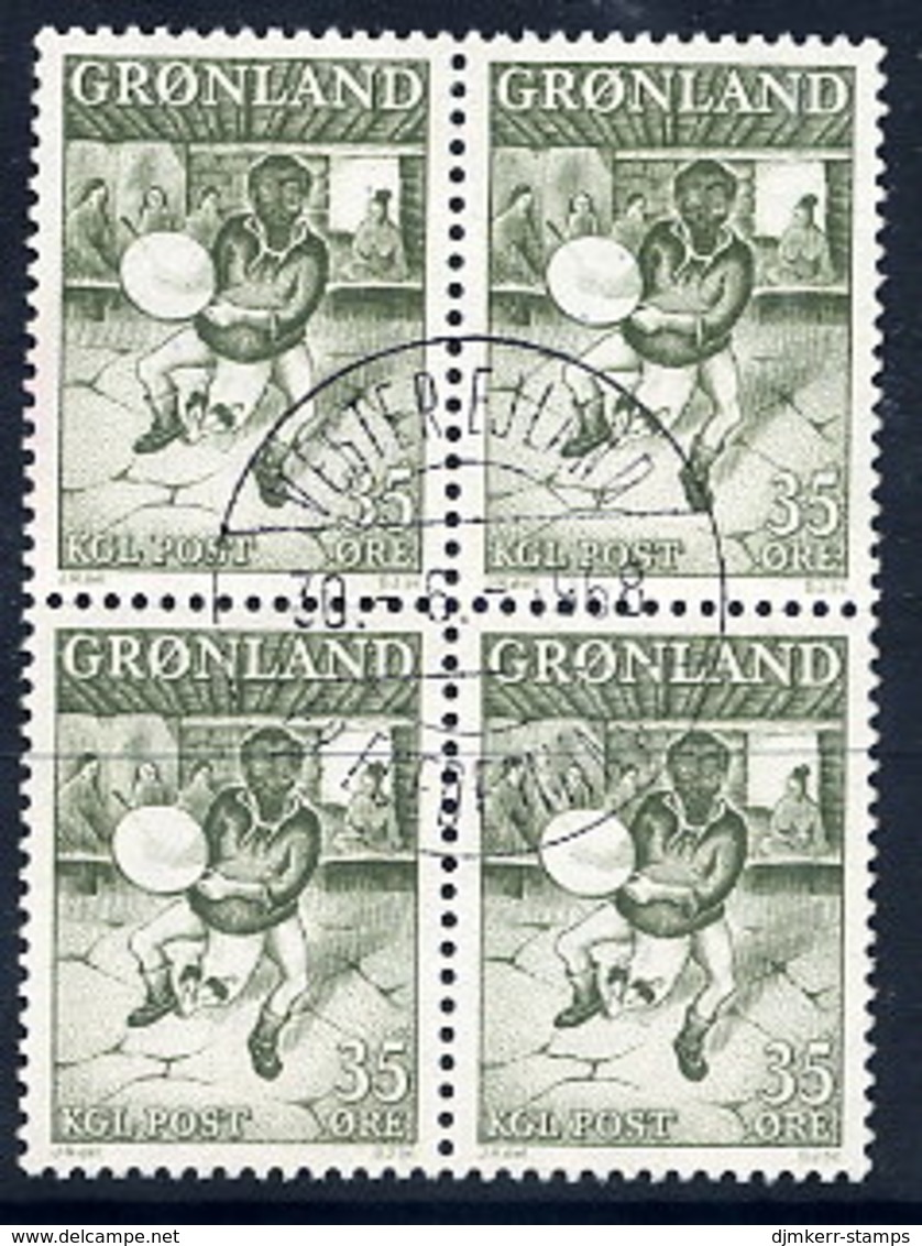 GREENLAND 1961 Greenland Sagas II In Used  Block Of 4.  Michel 46 - Gebraucht