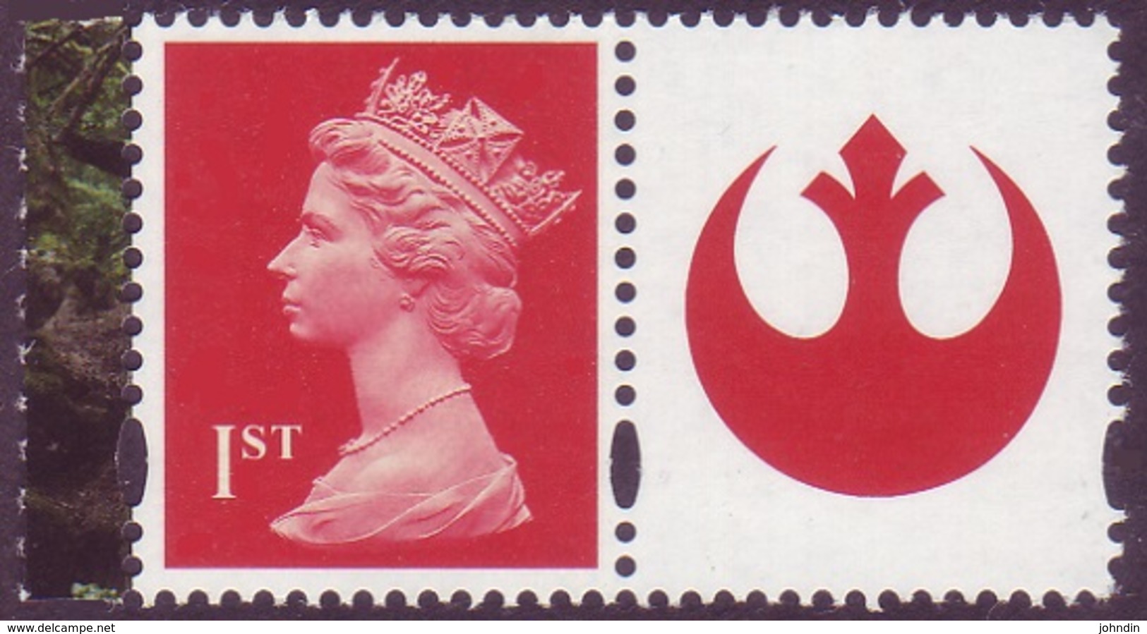 GB Machin Stamp - NVI 1st Class Red With Label - From Star Wars Prestige Booklet UM/MNH - Machins