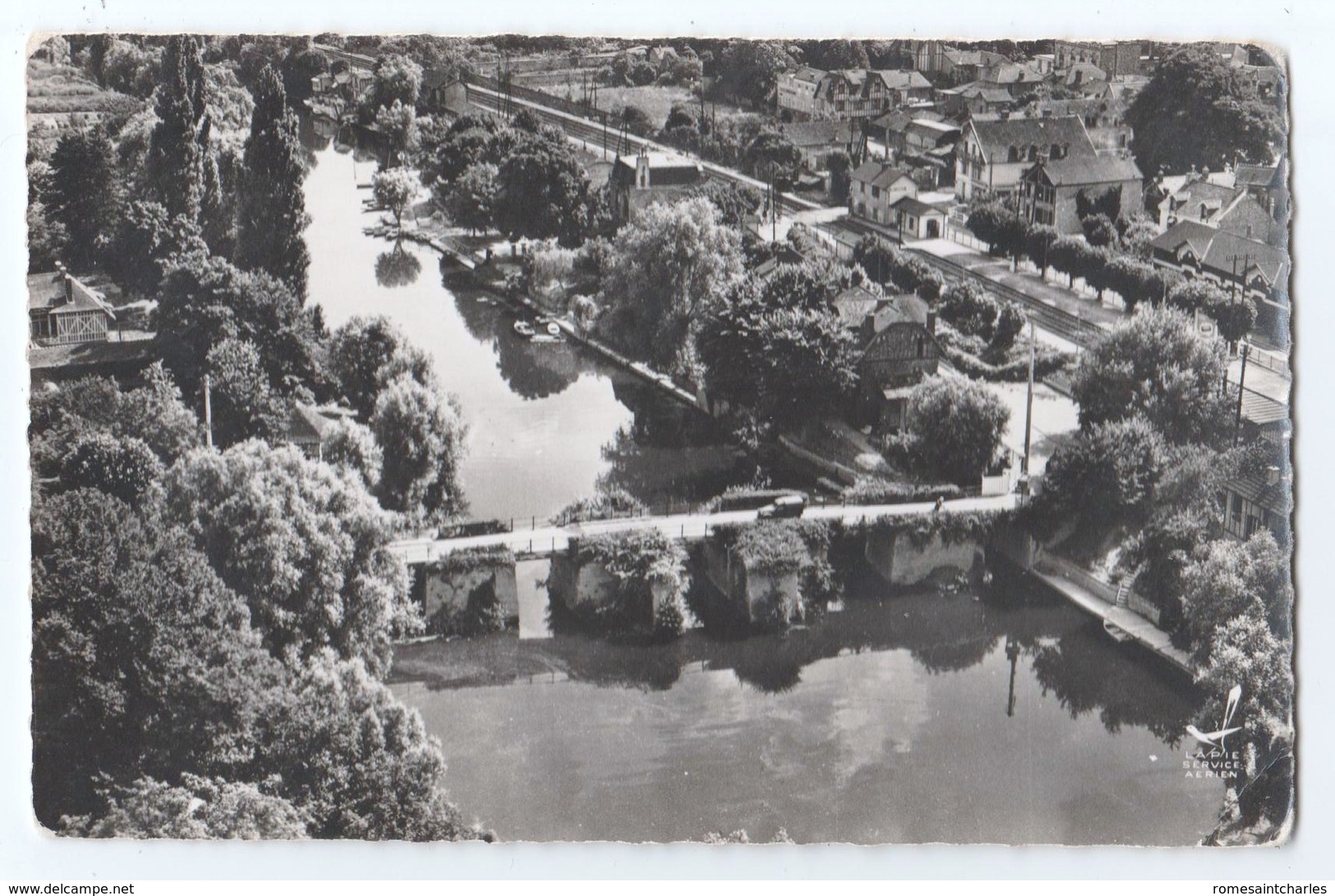 CPSM 78 VILLENNES SUR SEINE Le Vieux Pont Et La Gare - Villennes-sur-Seine