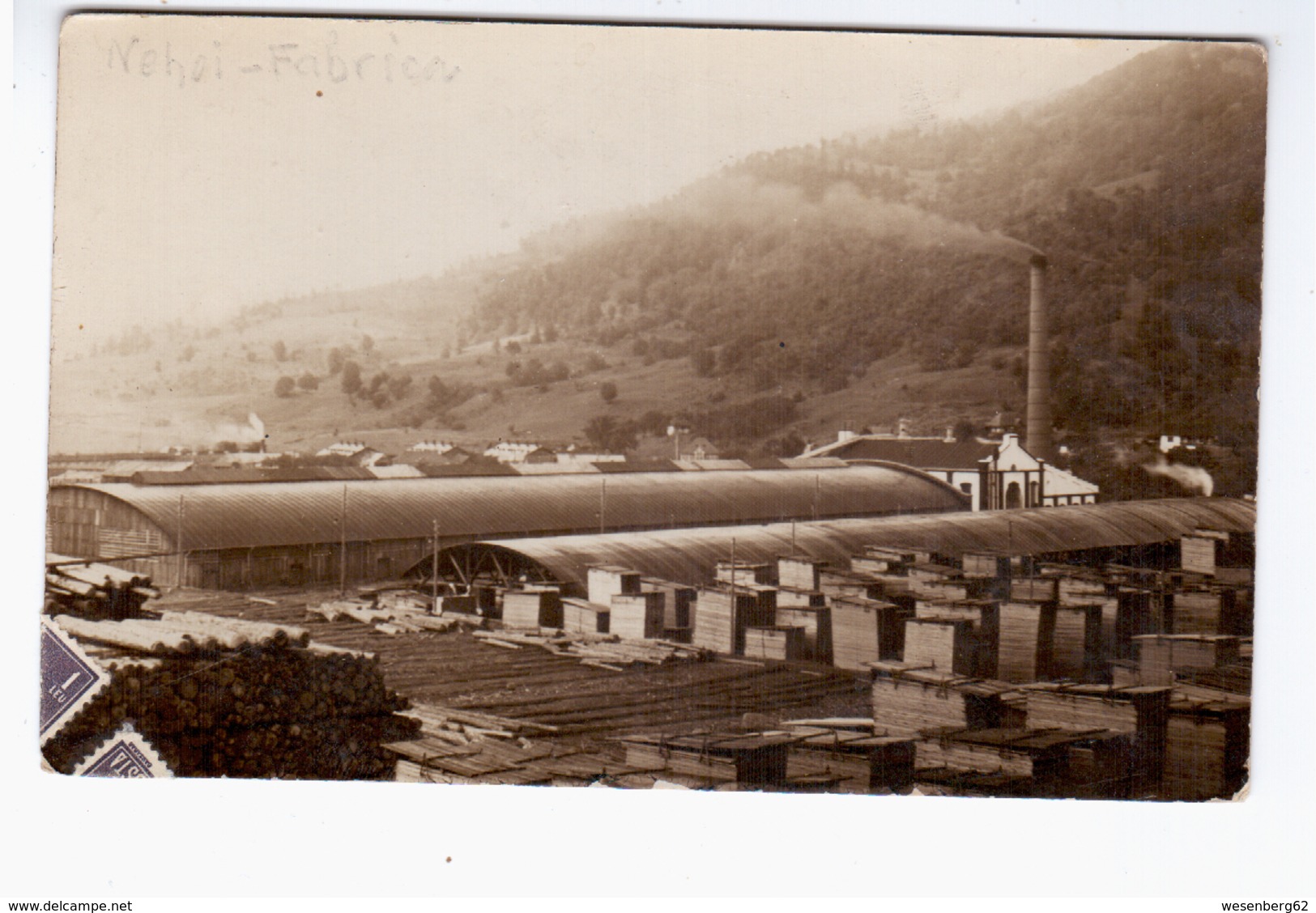 Wood Factory Holzfabrik  Ca 1915 OLD PHOTO  POSTCARD 2 Scans - Romania