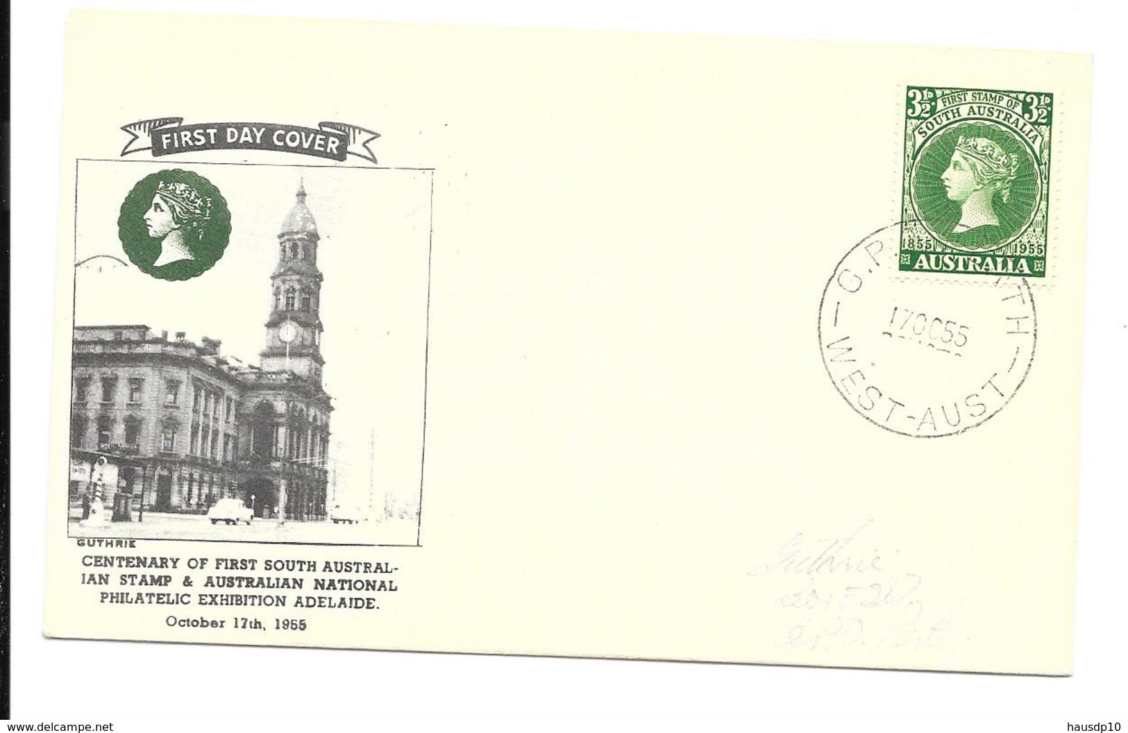 Australien FDC 1955 Mi.258 G.P.O. Perth West Australia - FDC