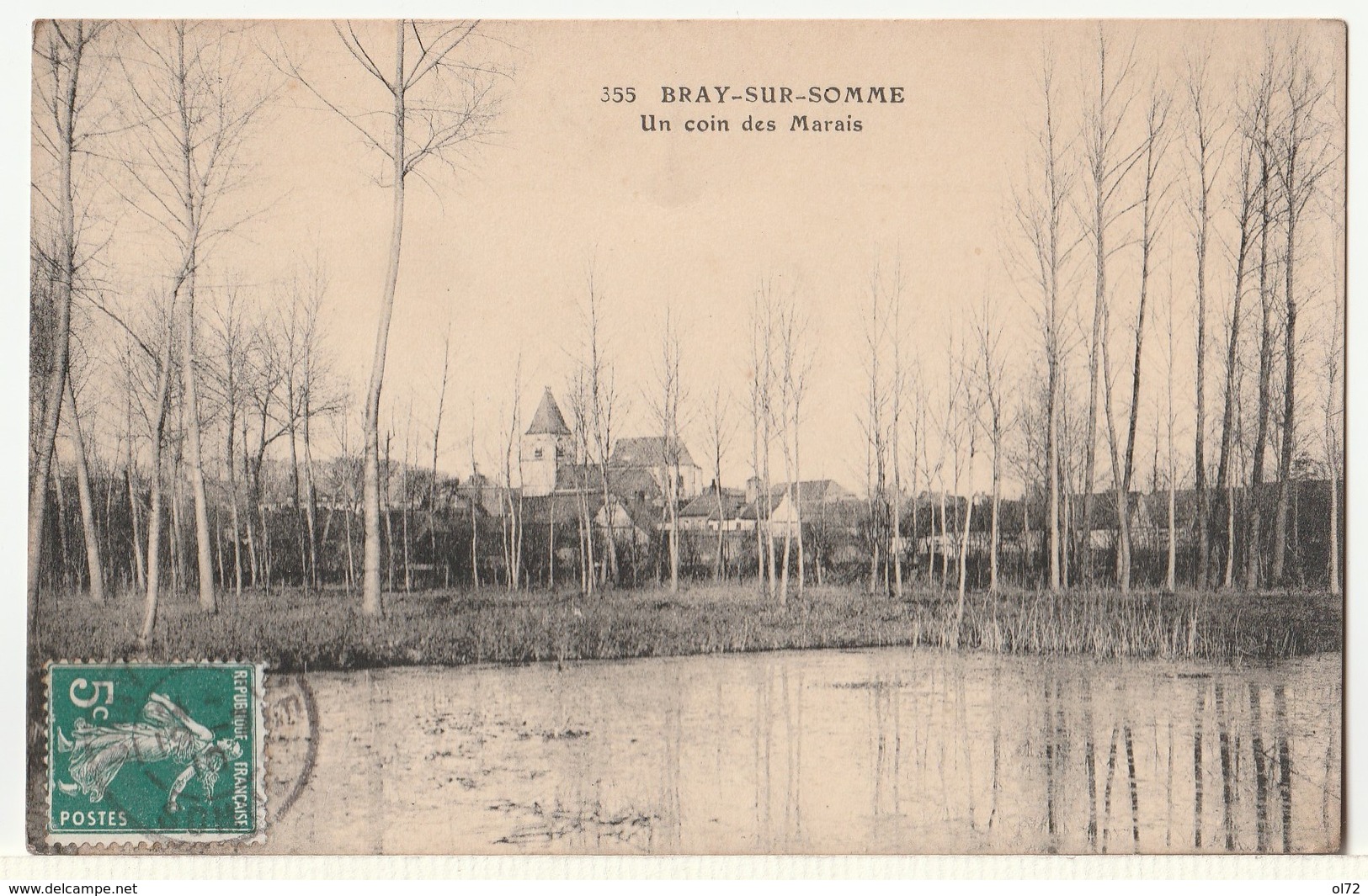 CPA [80] Somme > Bray Sur Somme - Un Coin Des Marais - Bray Sur Somme