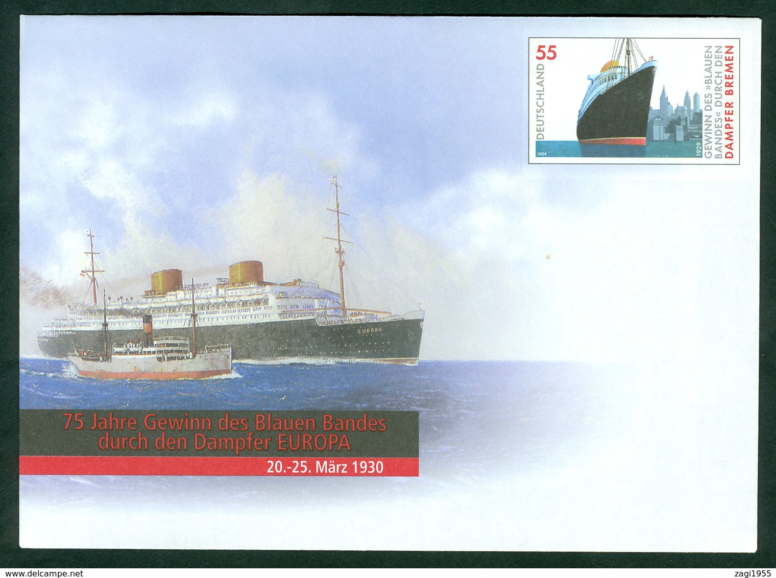 Germany 2004 Staem Boat Ship Europa Bremen Stationery Cover Letter - Briefe U. Dokumente