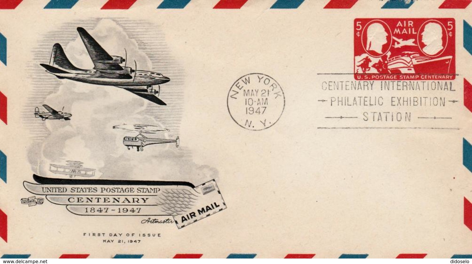 USA - AIR MAIL STATIONERY COVER UC 17 - 1941-60