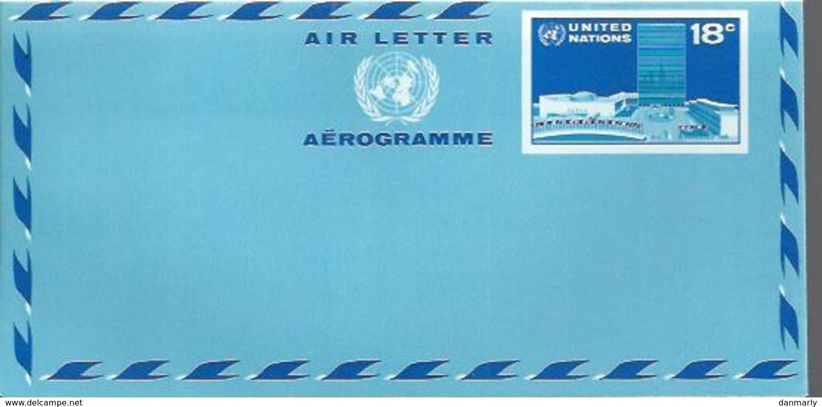 NATIONS-UNIES NY : Aérogramme Non Obltéré - Poste Aérienne