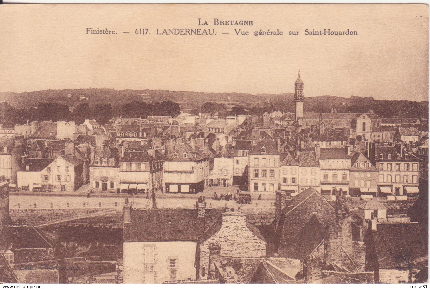 CPA - 6117. LANDERNEAU Vue Générale Sur Saint Houardon - Landerneau