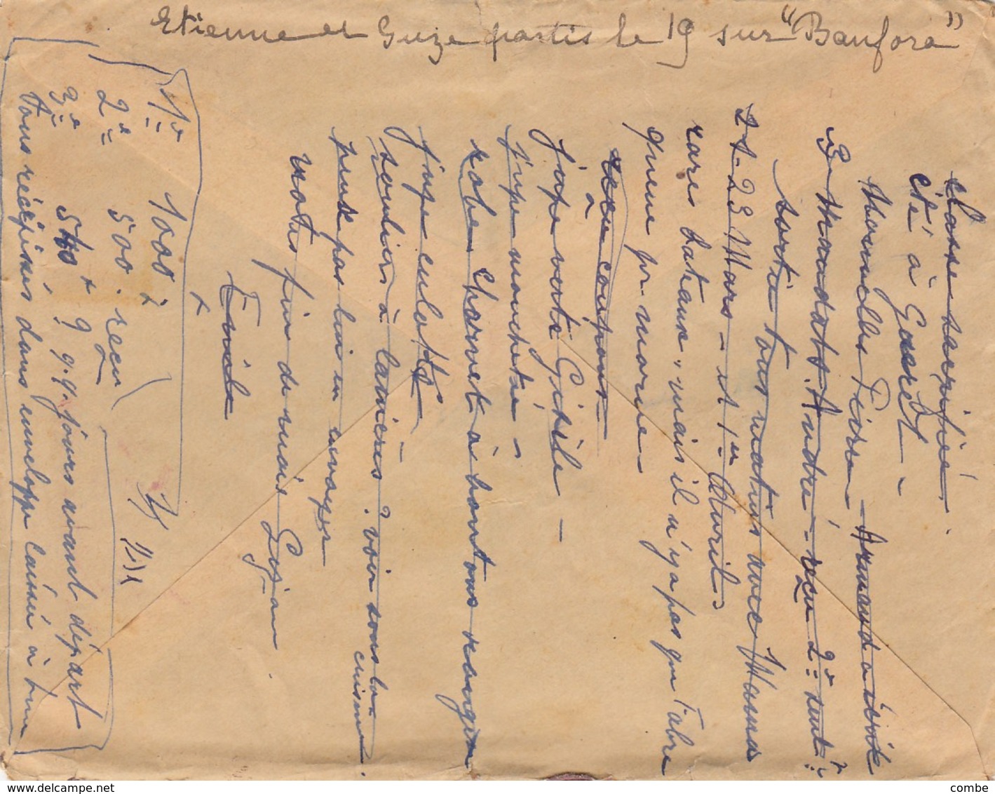 LETTRE. 23 MARS 41. RARE AFFRANCHISSEMENT MIXTE DE REEXPEDITION. FRANCE. MAROC.SENEGAL. 4 BELLES PAGES DE CORRESPONDANCE - Lettres & Documents