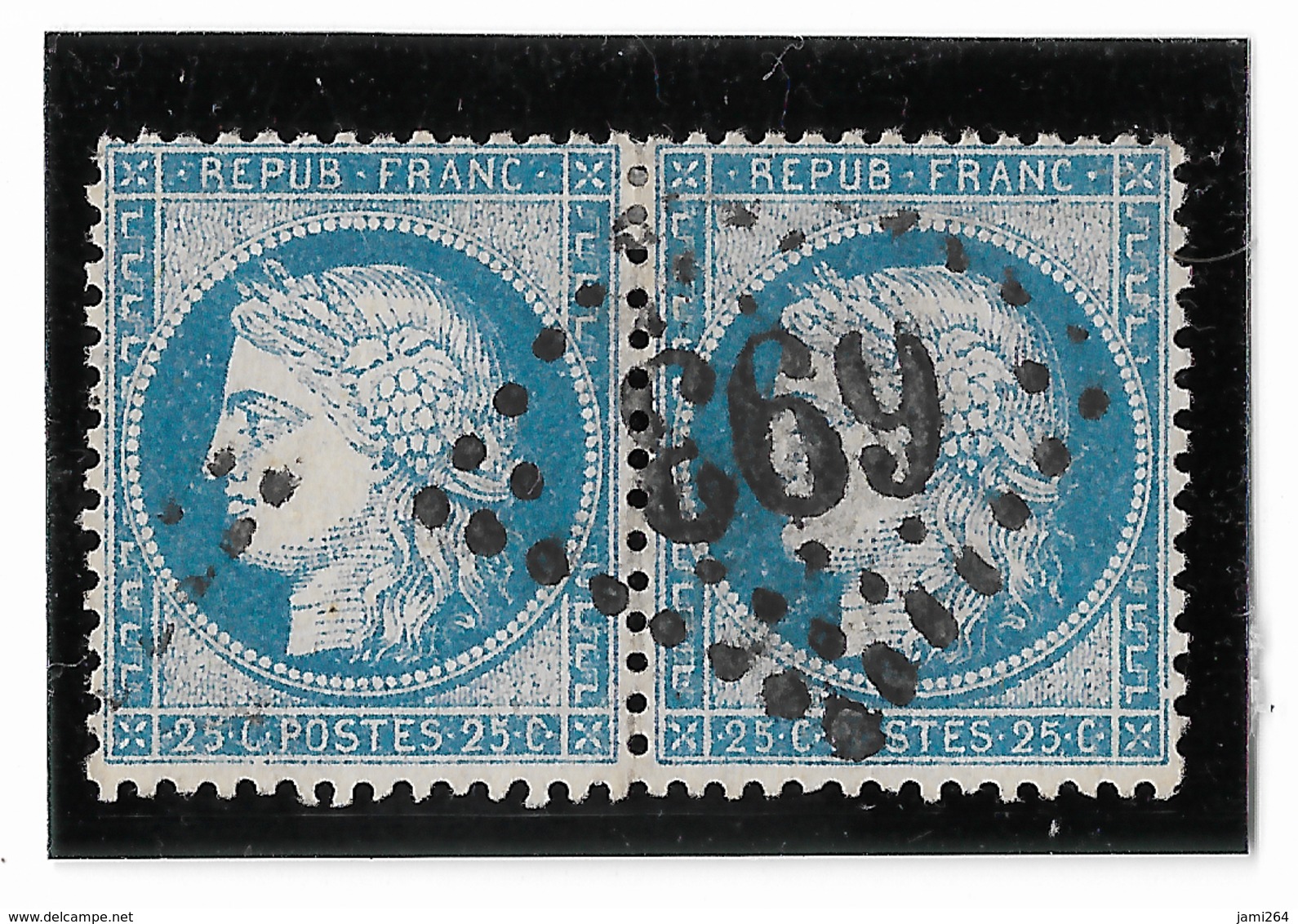 TIMBRES N° 60/1 ;  PAIRE 55/56  B2  ,  GC 693TTB - 1871-1875 Cérès