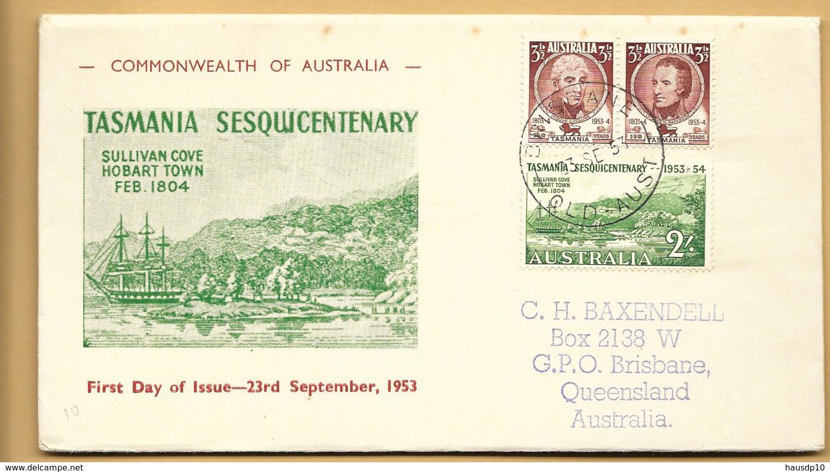 Australien FDC 1953 Mi.238-240 Australia - Primo Giorno D'emissione (FDC)