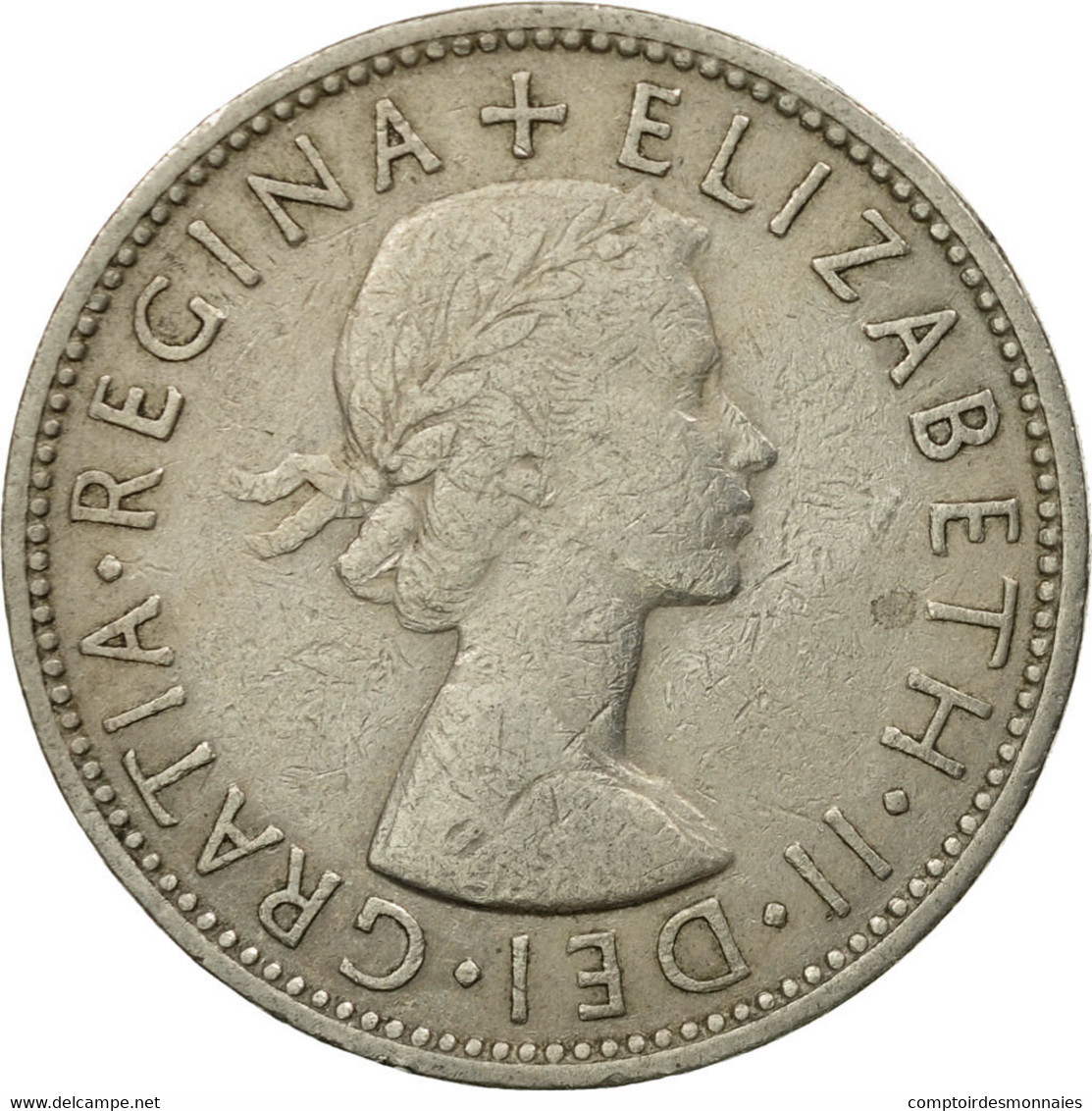 Monnaie, Grande-Bretagne, Elizabeth II, Florin, Two Shillings, 1960, TTB - J. 1 Florin / 2 Schillings