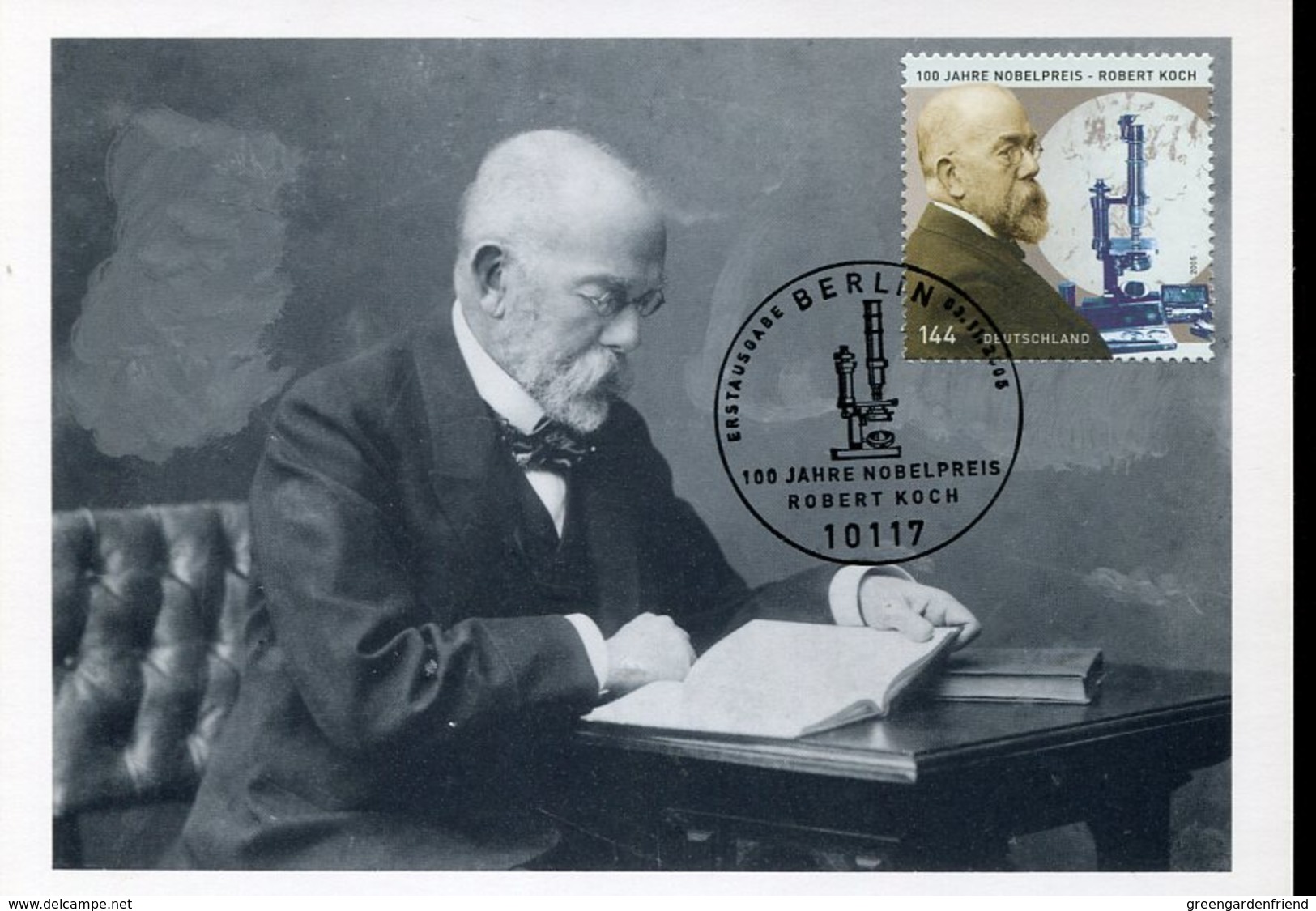 38630 Germany, Maximum 2005,   Nobel Prize   Prix Nobel Doctor  Robert Koch - Premio Nobel