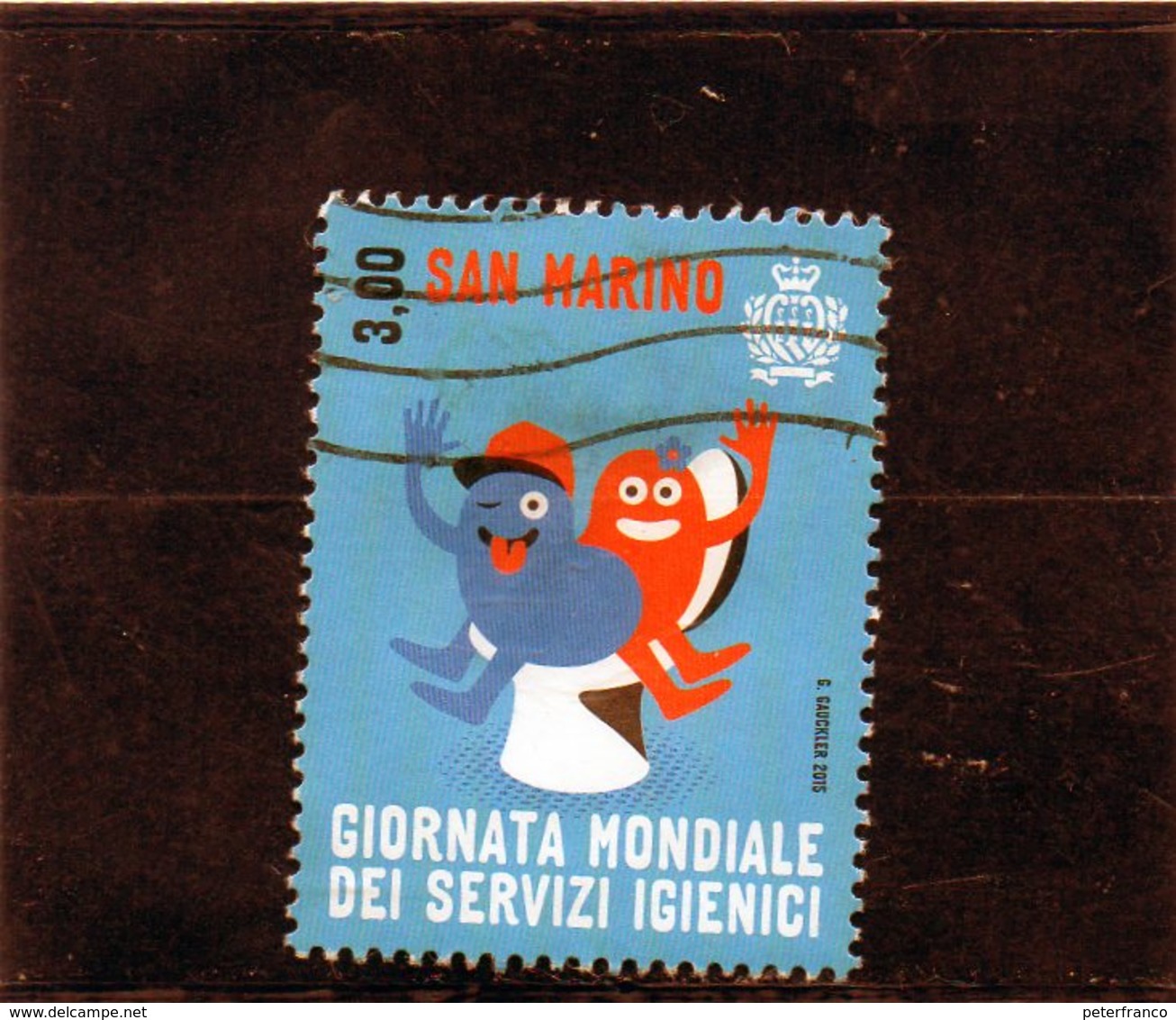 2015 San Marino - Giornata Mondiale Servizi Igienici - Gebruikt