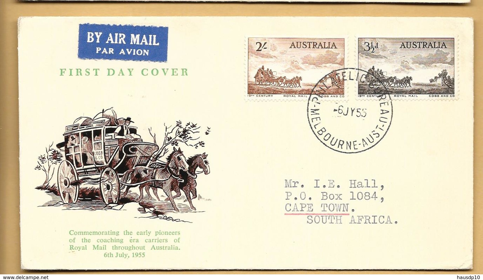 Australien FDC 1955 Mi.254,255 Melbourne Australia - Primo Giorno D'emissione (FDC)