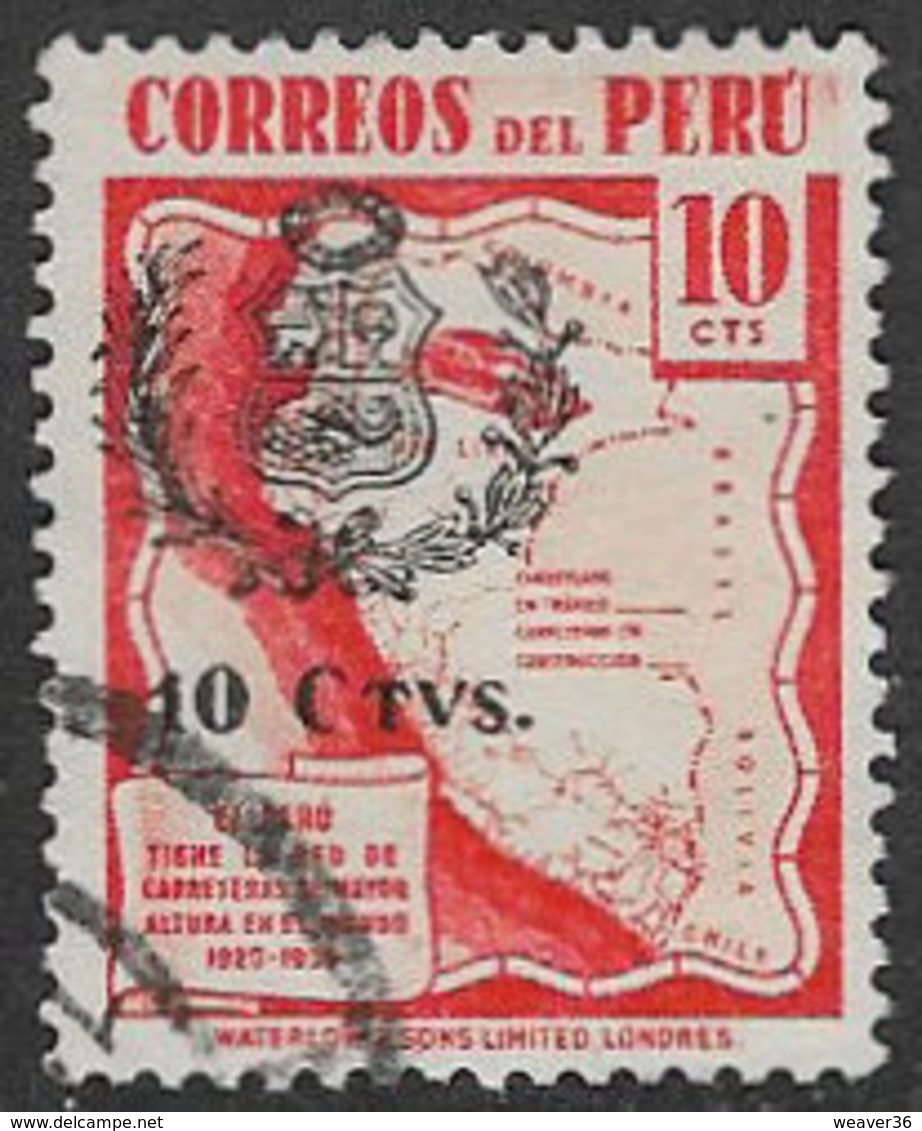 Peru SG689 1943 Definitive 10c On 10c Good/fine Used [38/31431/4D] - Peru