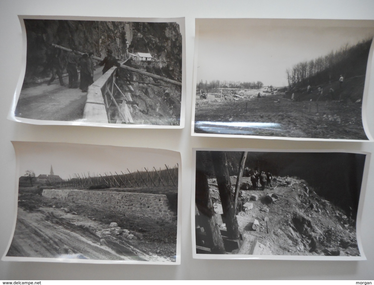 PHOTOGRAPHIES ANCIENNES ALSACE, LE BONHOMME, RARE LOT, RECONSTRUCTION, PONT,TOUS LES SCANS, PHOTOS PREFECTURE HAUT RHIN