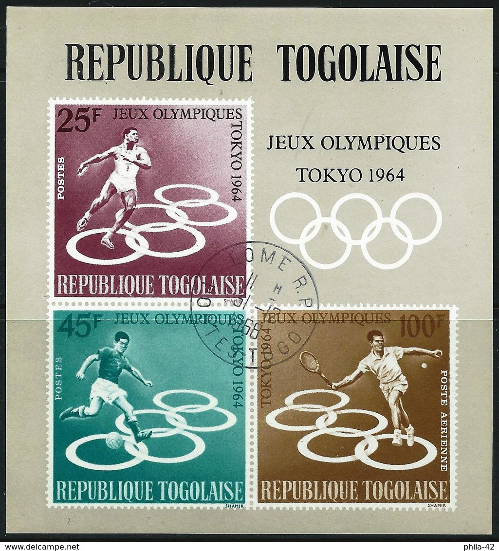Togo 1964 - Tokyo Olympics ( Mi BL 15 - YT BF 12 ) - Togo (1960-...)