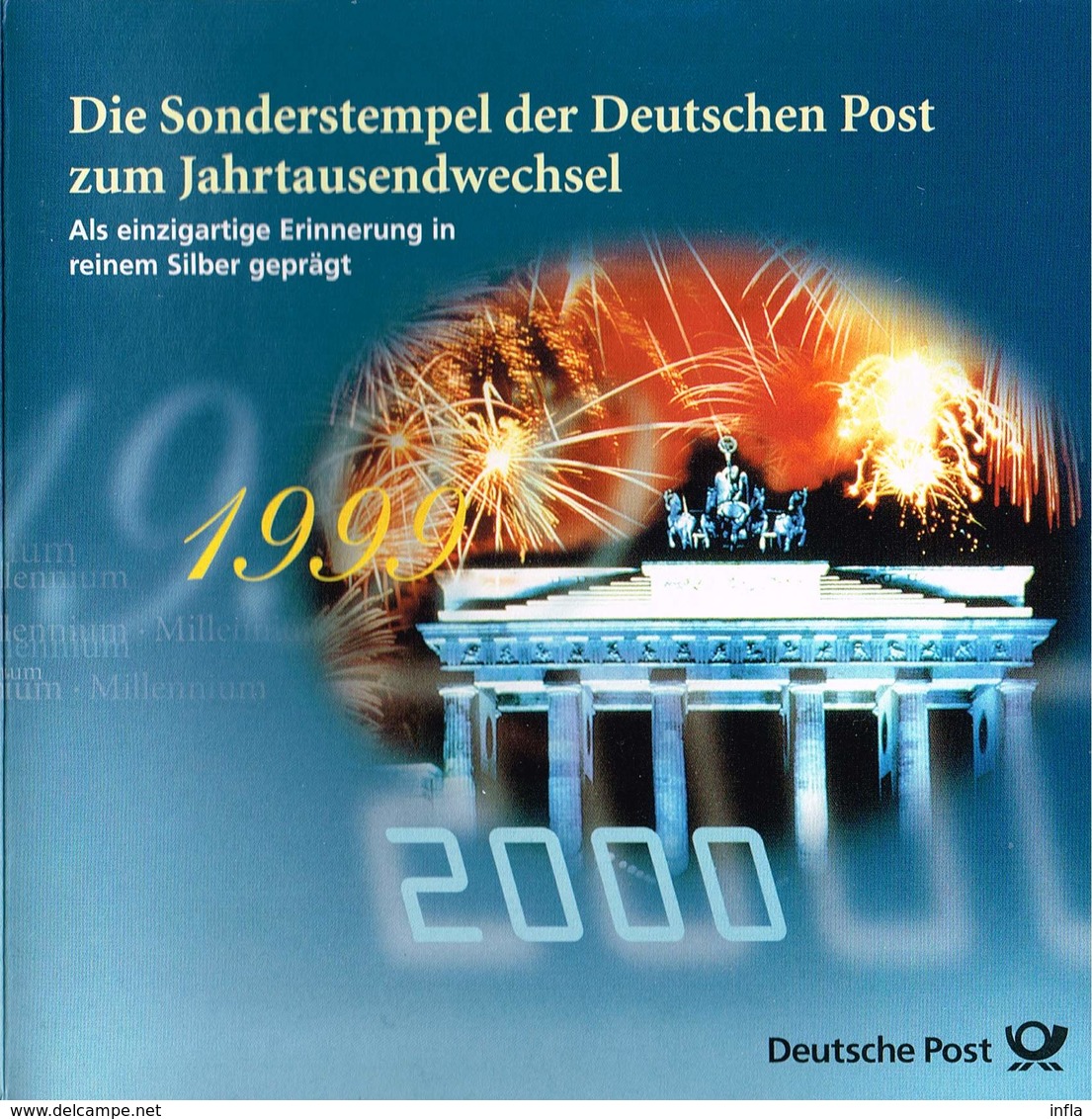 Medaille Die Sonderstempel Der Deutschen Post Zur Jahrtausendwende 999er Silber Original-Verpackung - Sonstige & Ohne Zuordnung