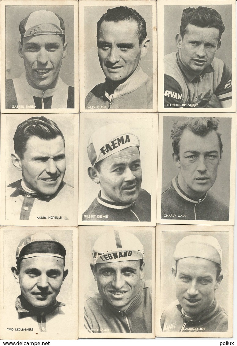 9 Chromos Coureur Wielrenner Renner Cycliste Parade Des Coureurs Cyclistes Wielrenners Années 50' 60' (1) - Cycling